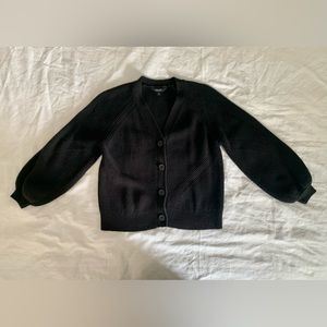 Simply Vera Vera Wang Black Lantern Sleeve Sweater Sz L